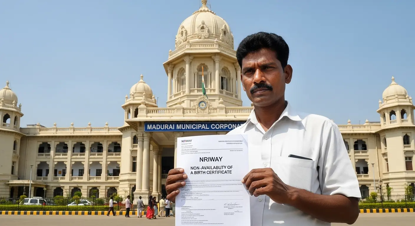 Non-availability Birth Certificate from Madurai, Raipur, Vijayawada