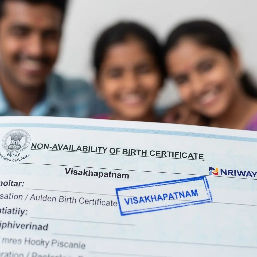 Non-availability of birth certificate from  Visakhapatnam, Pune, Thane